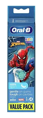 ORALB KIDS SPIDERMAN TESTINE PER SPAZZOLINO ELETTRICO 4 PEZZI ORALB KIDS SPIDERMAN TESTINE PER SPAZZOLINO ELETTRICO 4 PEZZI