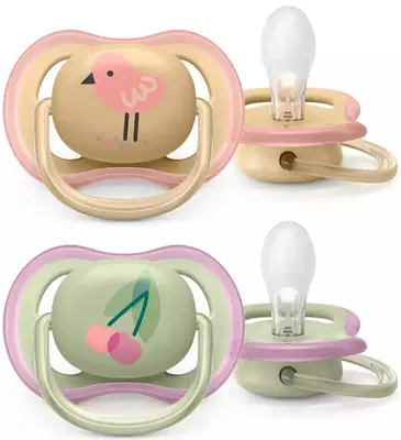 AVENT SUCCHIETTO ULTRA AIR 0-6M FEMMINA CILIEGIA/UCCELLINO 2 PEZZI AVENT SUCCHIETTO ULTRA AIR 0-6M FEMMINA CILIEGIA/UCCELLINO 2 PEZZI