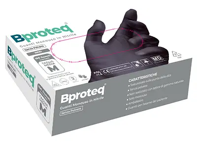GUANTO IN NITRILE SENZA POLVERE NERO SMALL 100 PEZZI GUANTO IN NITRILE SENZA POLVERE NERO SMALL 100 PEZZI