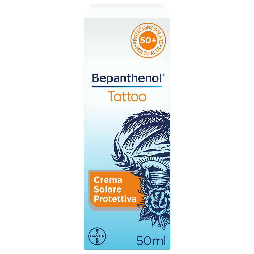 Bepanthenol Tattoo Crema Solare Protettiva Spf50+ 50 Ml