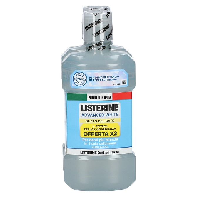 Listerine Advanced White Gusto Delicato Bundle 2 X 500 Ml