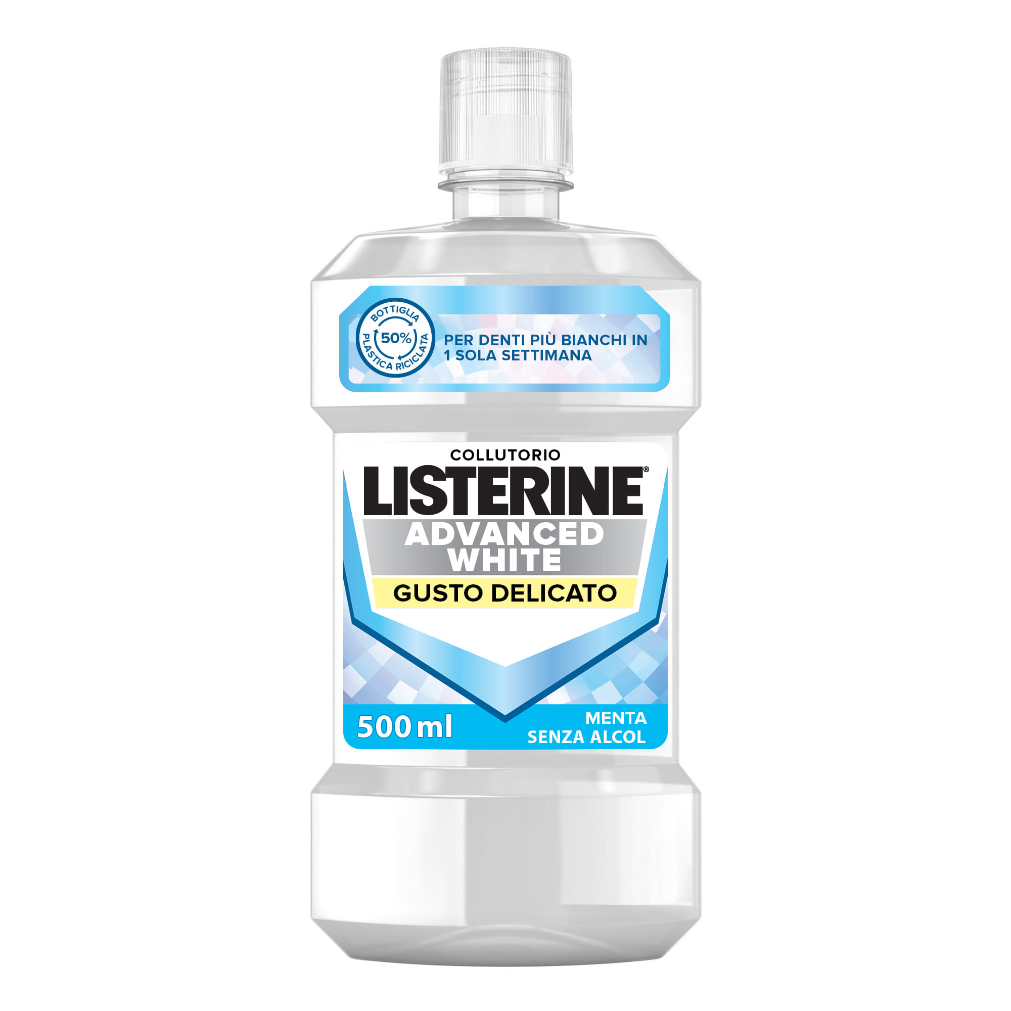 Listerine Advanced White Gusto Delicato 500 Ml
