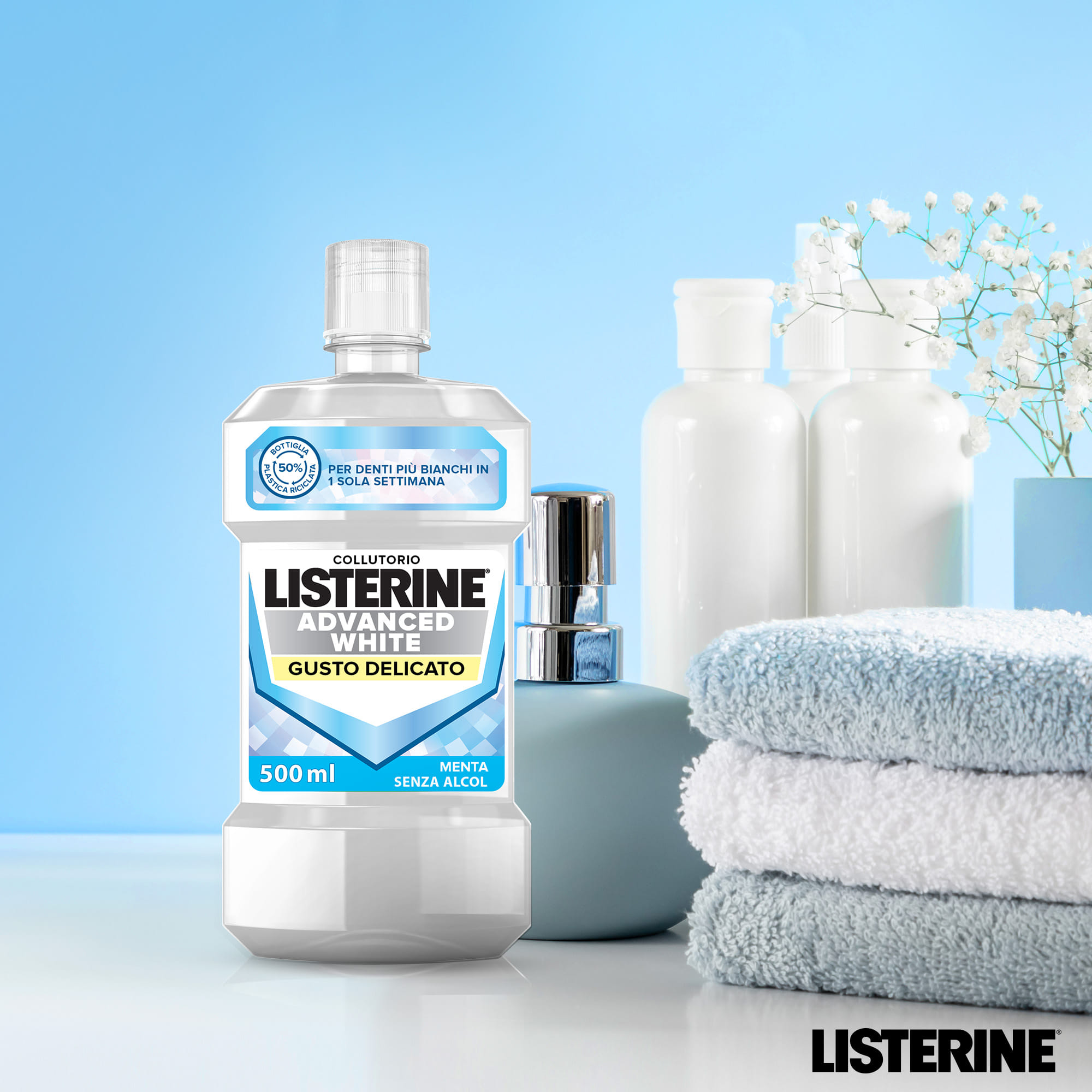 LISTERINE ADVANCED WHITE GUSTO DELICATO 500 ML