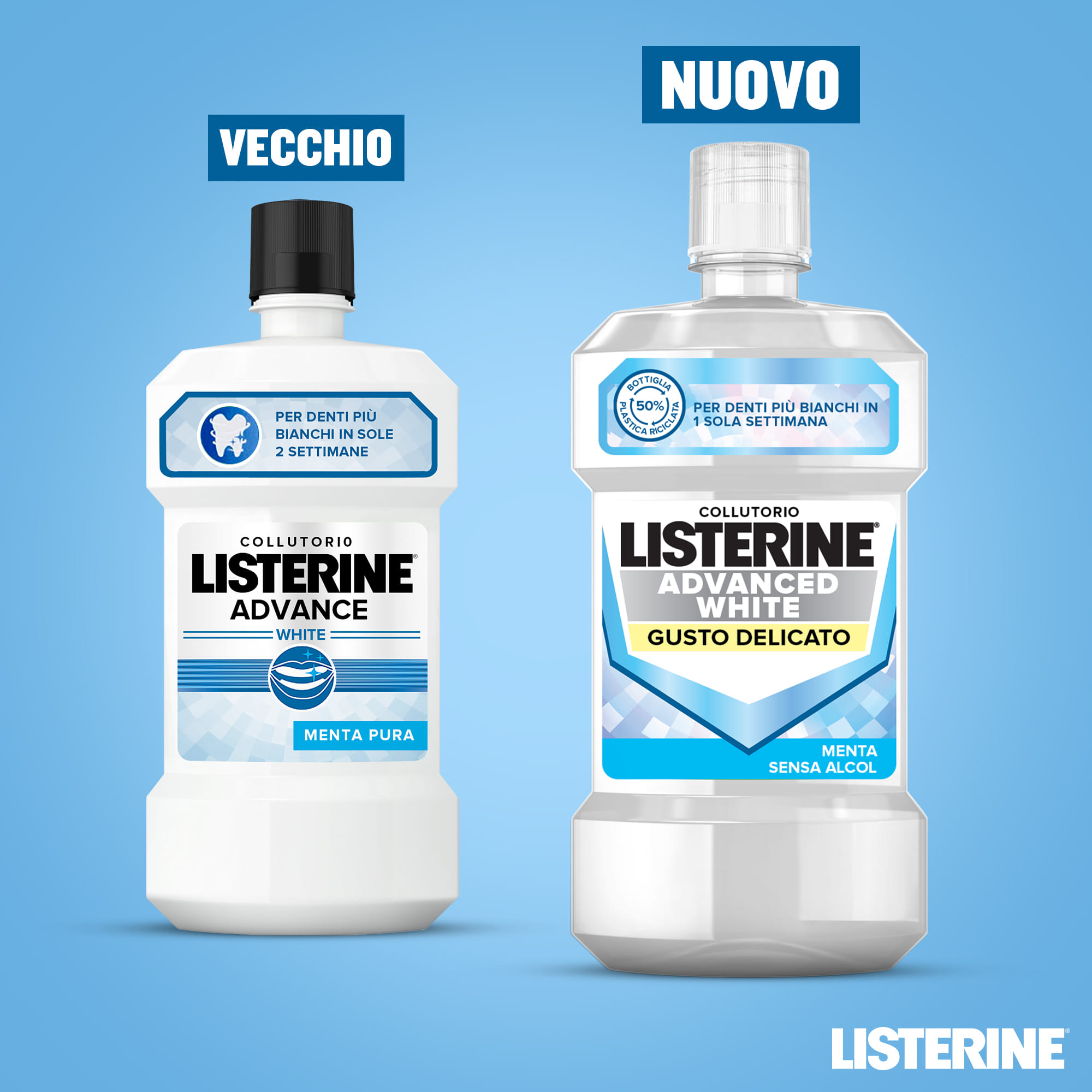 LISTERINE ADVANCED WHITE GUSTO DELICATO 500 ML