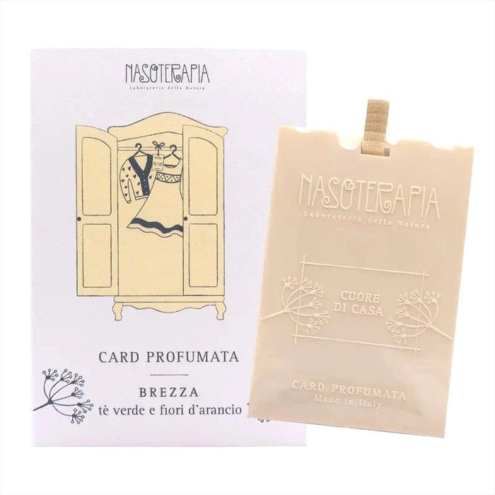 CARD PROFUMATA SINGOLA BREZZA DI TE' VERDE FIORI D'ARANCIO NASOTERAPIA