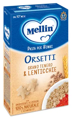 MELLIN ORSETTI CON LENTICCHIE 280 G MELLIN ORSETTI CON LENTICCHIE 280 G