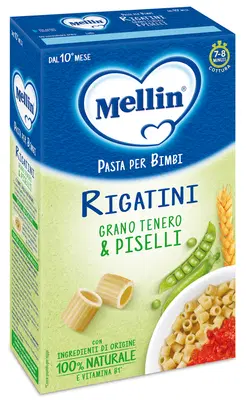 MELLIN RIGATINI CON PISELLI 280 G MELLIN RIGATINI CON PISELLI 280 G