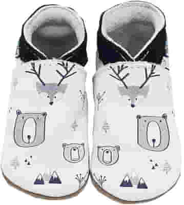 BABBUCCE ECOMIKRO L'ORSO SUOLA IN PELLE X-LARGE 18-24 MESI