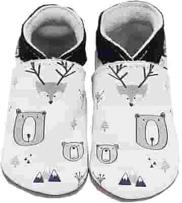BABBUCCE ECOMIKRO L'ORSO SUOLA IN PELLE X-LARGE 18-24 MESI