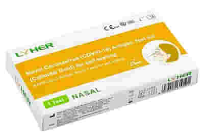 TEST ANTIGENICO RAPIDO COVID-19 LYHER AUTODIAGNOSTICO DETERMINAZIONE QUALITATIVA ANTIGENI SARS-COV-2 IN TAMPONI NASALI MEDIANTE IMMUNOCROMATOGRAFIA