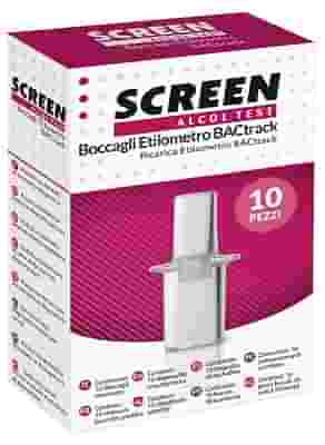 SCREEN ALCOL TEST BOCCAGLI ETILOMETRO BACTRACK RICARICA 10 PEZZI