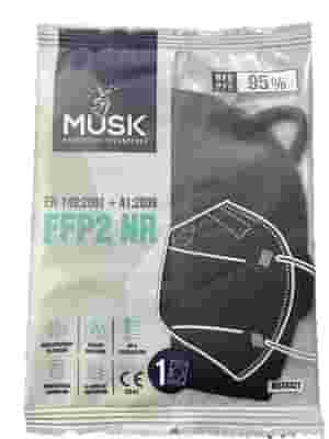 MUSK MASCHERINA FFP2 MUSK021 BLACK 1 PEZZO