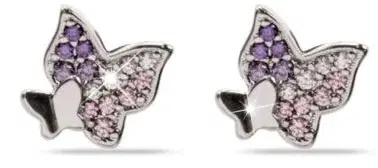 ORECCHINO MJ POST 343 FARFALLA CON BRILLANTI E FARFALLINA ORECCHINO MJ POST 343 FARFALLA CON BRILLANTI E FARFALLINA