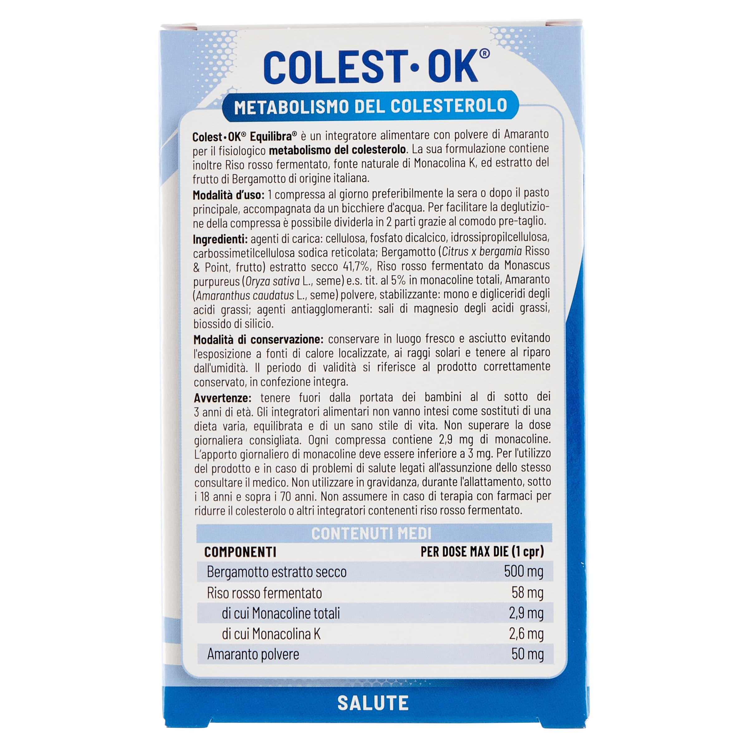 EQUILIBRA COLEST OK 20 COMPRESSE
