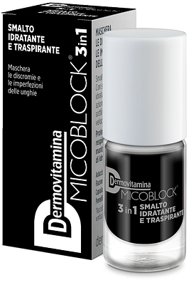 DERMOVITAMINA MICOBLOCK 3IN1 SMALTO IDRATANTE E TRASPIRANTE NERO 5 ML