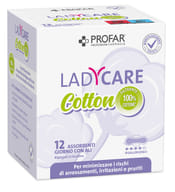 LADYCARE ASSORBENTI COTTON IPOALLERGENICI GIORNO CON ALI 12 PEZZI PROFAR