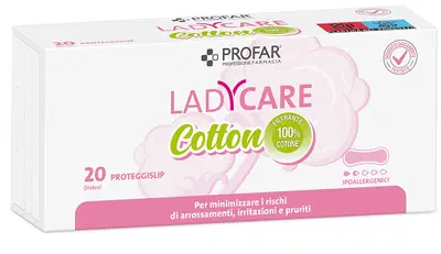 LADYCARE PROTEGGISLIP COTTON IPOALLERGENICI DISTESI 20 PEZZI PROFAR LADYCARE PROTEGGISLIP COTTON IPOALLERGENICI DISTESI 20 PEZZI PROFAR