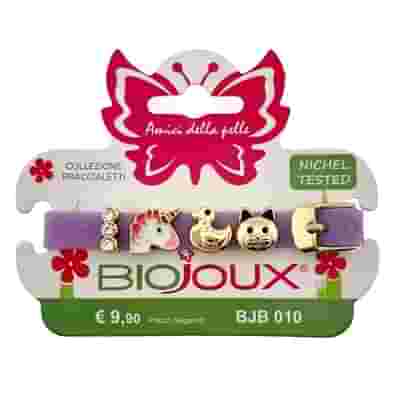 BJB010 BRACCIALE SILIC VIOLA GOLD PLATED
