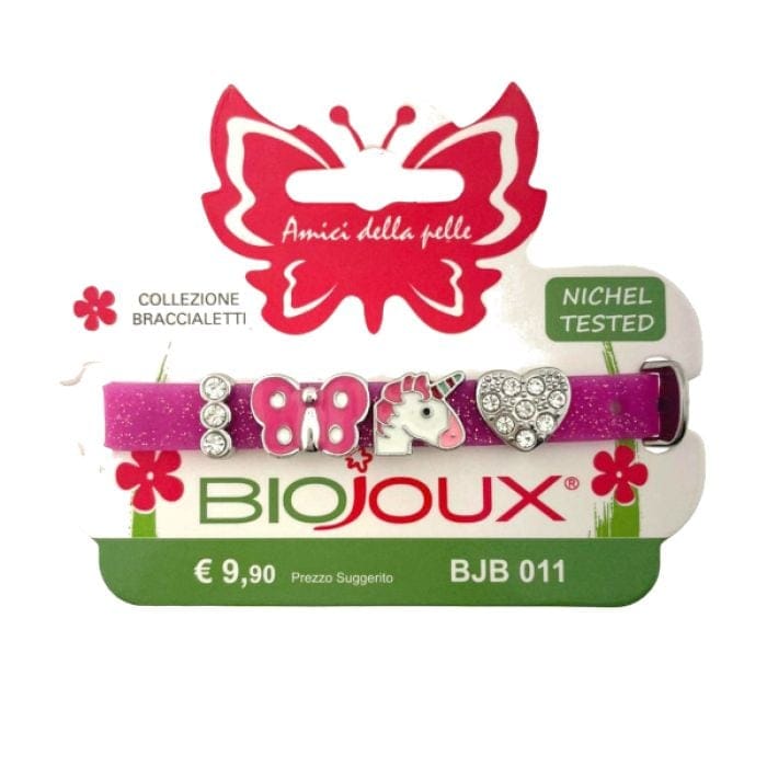 Bjb011 Bracciale Silic Fucsia Stainless Steel