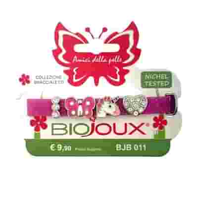 BJB011 BRACCIALE SILIC FUCSIA STAINLESS STEEL