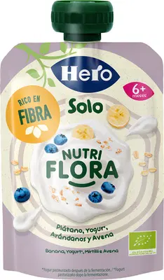 HERO BABY SOLO POUCH NUTRIFLORA YOGURT BANANA AVENA MIRTILLI 100 G HERO BABY SOLO POUCH NUTRIFLORA YOGURT BANANA AVENA MIRTILLI 100 G