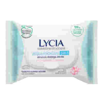 LYCIA SALVIETTINE STRUCCANTI ACQUA MICELLARE 3 IN 1 20 PEZZI