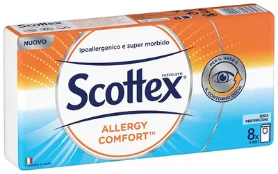 SCOTTEX ALLERGY COMFORT FAZZOLETTI 8 PEZZI SCOTTEX ALLERGY COMFORT FAZZOLETTI 8 PEZZI
