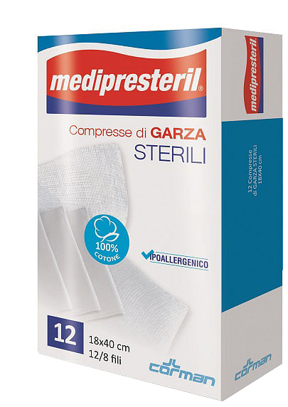 Garza Compressa Medipresteril 12/8 Fu 18 X40 Cm 12 Pezzi