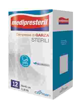 GARZA COMPRESSA MEDIPRESTERIL 12/8 FU 36X40CM 12 PEZZI