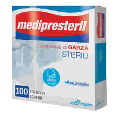 GARZA COMPRESSA MEDIPRESTERIL 12/8 FU 10X10CM 100 PEZZI