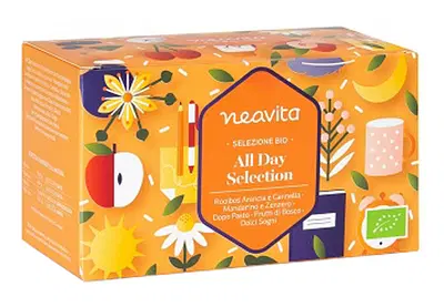 NEAVITA SELEZIONE INFUSI E TISANE BIO IN FILTRO ALL DAY SELECTION 20 PEZZI NEAVITA SELEZIONE INFUSI E TISANE BIO IN FILTRO ALL DAY SELECTION 20 PEZZI