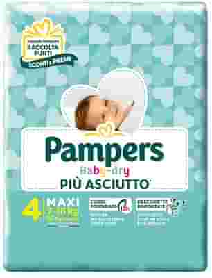 PAMPERS BABY DRY PANNOLINI DOWNCOUNT MAXI 18 PEZZI