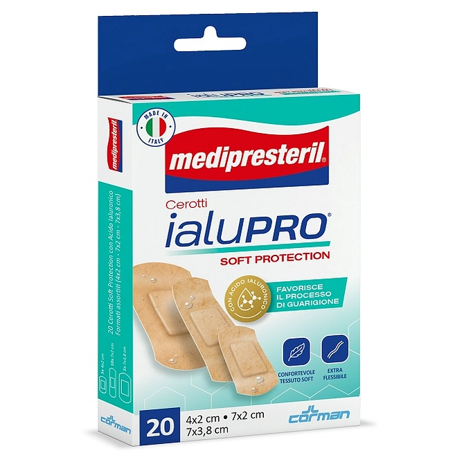 Medipresteril Cerotti Ialupro Soft Protection 3 Formati Assortiti 20 Pezzi