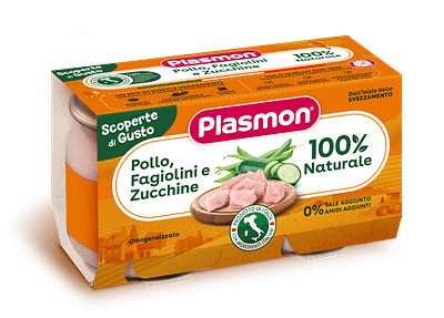 PLASMON OMOGENEIZZATI POLLO FAGIOLINI ZUCCHINE 2 PEZZI DA 120 G