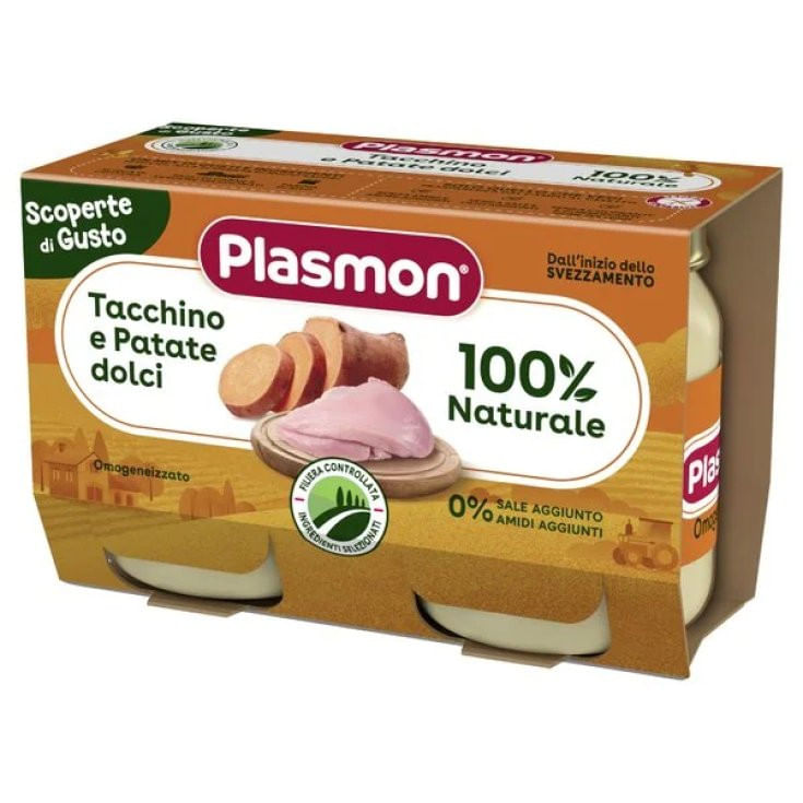 PLASMON OMOGENEIZZATI TACCHINO PATATE DOLCI 2 PEZZI DA 120 G