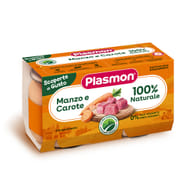 PLASMON OMOGENEIZZATI MANZO CAROTE 2 PEZZI DA 120 G