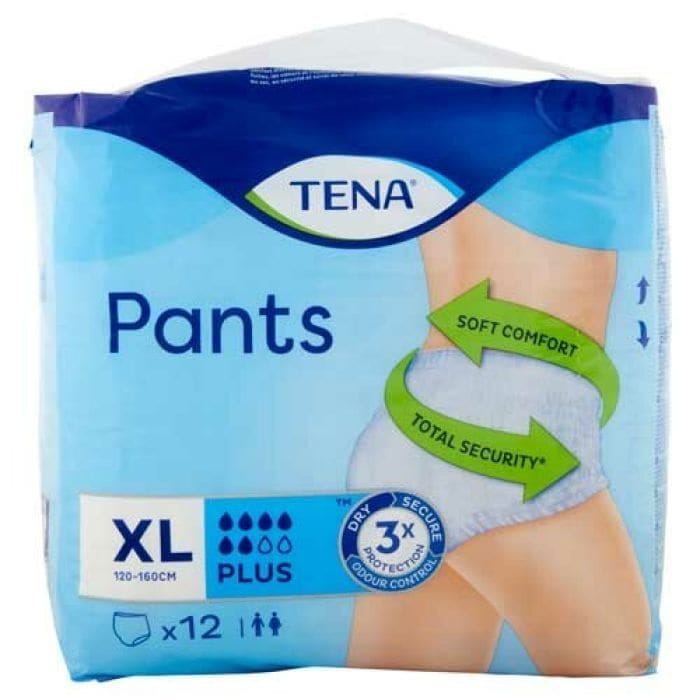 PANNOLONE PER INCONTINENZA TENA PANTS PLUS EXTRALARGE 12 PEZZI