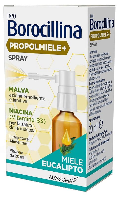 Neoborocillina Propolmiele+ Spray Miele Eucalipto 20 Ml