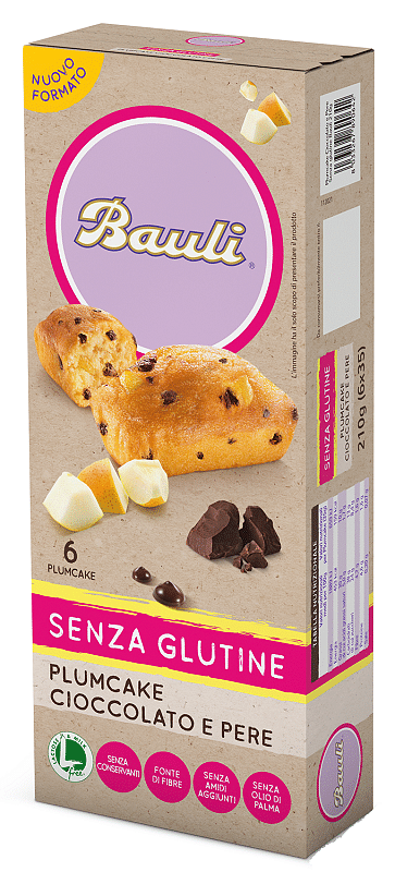 Bauli Plumcake Cioccolato Pere 6 X35 G