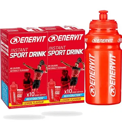 ENERVIT SPORT INSTANT SPORTDRINK PROMO 2 ASTUCCI DA 10 BUSTE CADAUNO + 1 BORRACCIA DA 500 ML ENERVIT SPORT INSTANT SPORTDRINK PROMO 2 ASTUCCI DA 10 BUSTE CADAUNO + 1 BORRACCIA DA 500 ML