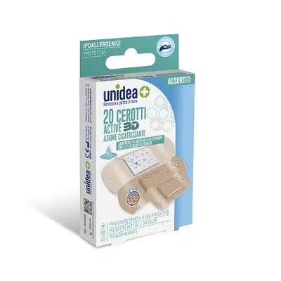 CEROTTO UNIDEA CICATRIZZANTE ASSORTITI 20 PEZZI CEROTTO UNIDEA CICATRIZZANTE ASSORTITI 20 PEZZI