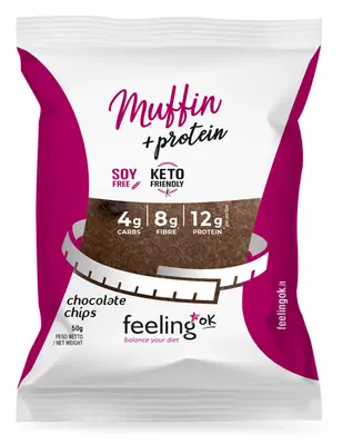 FEELING OK MUFFIN GOCCE CIOCCOLATO 50 G FEELING OK MUFFIN GOCCE CIOCCOLATO 50 G