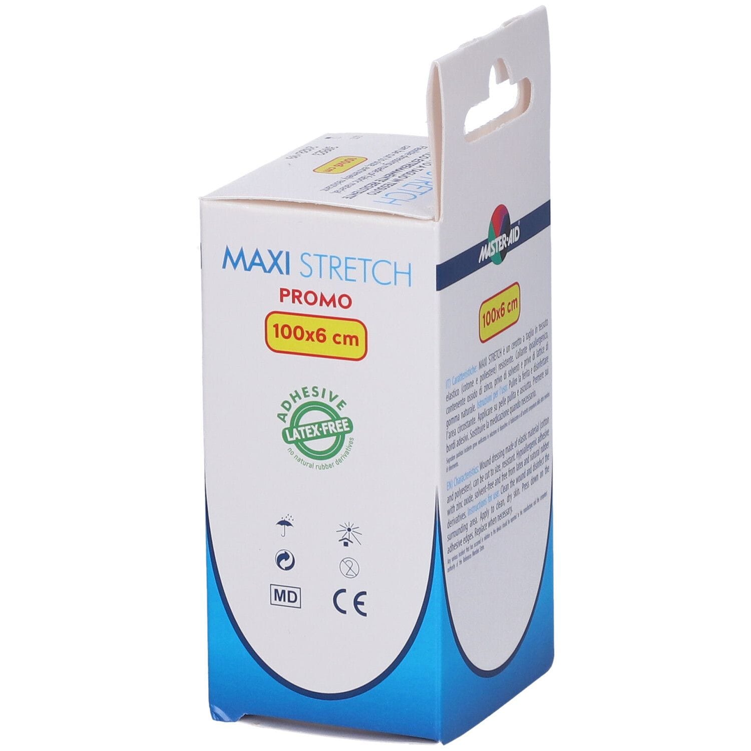 Cerotto Da Taglio Elastico Master Aid Maxi Stretch 100 X6 Cm Pelle 1 Pezzo