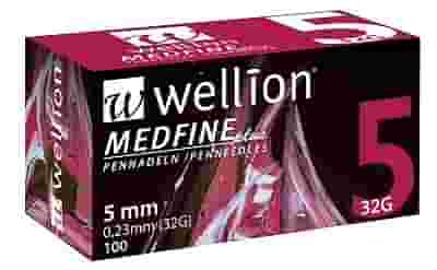 AGO PER PENNA DA INSULINA WELLION MEDFINE PLUS 5 32 GAUGE LUNGHEZZA 5 MM 100 PEZZI
