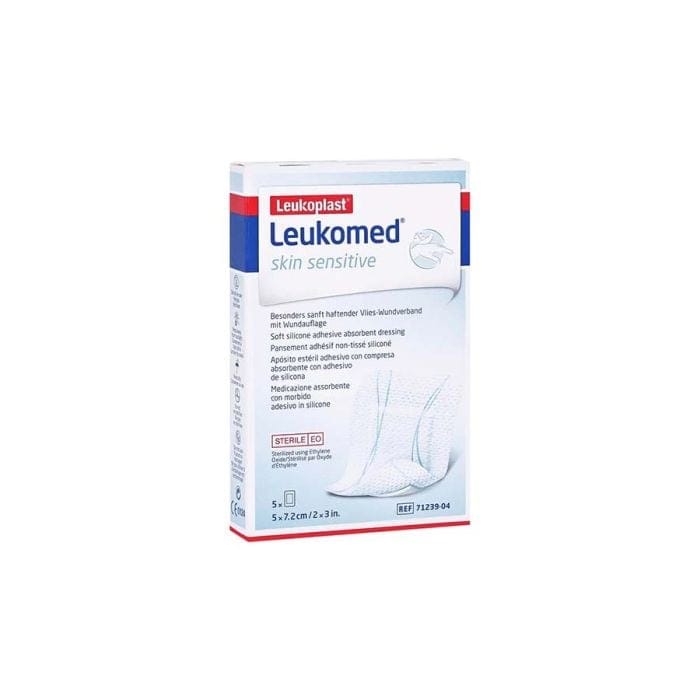 Medicazione In Tnt Adesivo Leukomed Skin Sensitive Sterile 5 X7,2 Cm 5 Pezzi