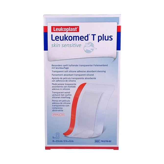 Medicazione In Tnt Adesivo Leukomed Skin Sensitive Sterile 8 X15 Cm 5 Pezzi