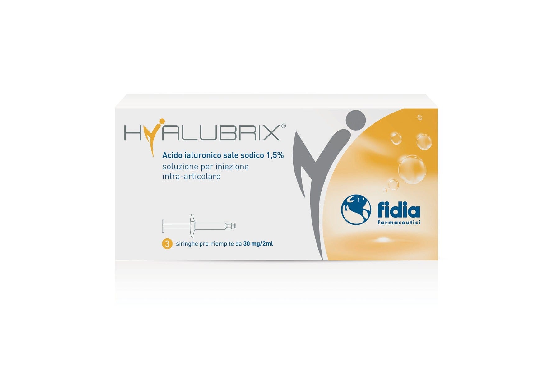 Siringa Intra Articolare Hyalubrix Acido Ialuronico 1,5% 30 Mg 2 Ml 3 Pezzi No Eto