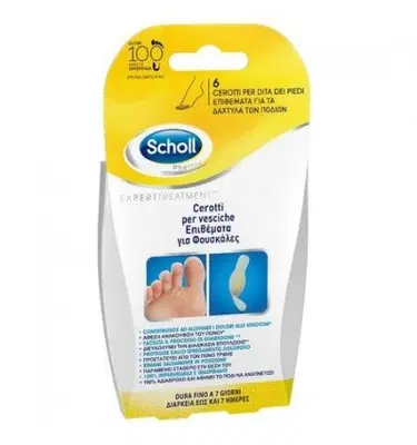 CEROTTO SCHOLL VESCICA DITA PIEDE 6 PEZZI CEROTTO SCHOLL VESCICA DITA PIEDE 6 PEZZI