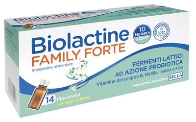 BIOLACTINE FAMILY FORTE 10 MILIARDI 14 FLACONCINI DA 9 ML BIOLACTINE FAMILY FORTE 10 MILIARDI 14 FLACONCINI DA 9 ML
