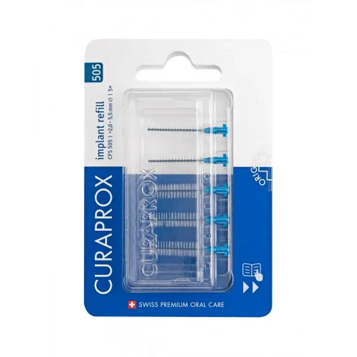 Curaprox Cps 505 Implant Refill 5 Scovolini Blue